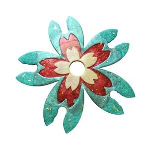 Wine caddy flower handcrafted resin